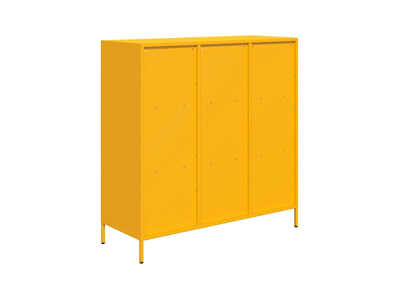 Buffet haut jaune moutarde 101,5x39x103,5 cm acier