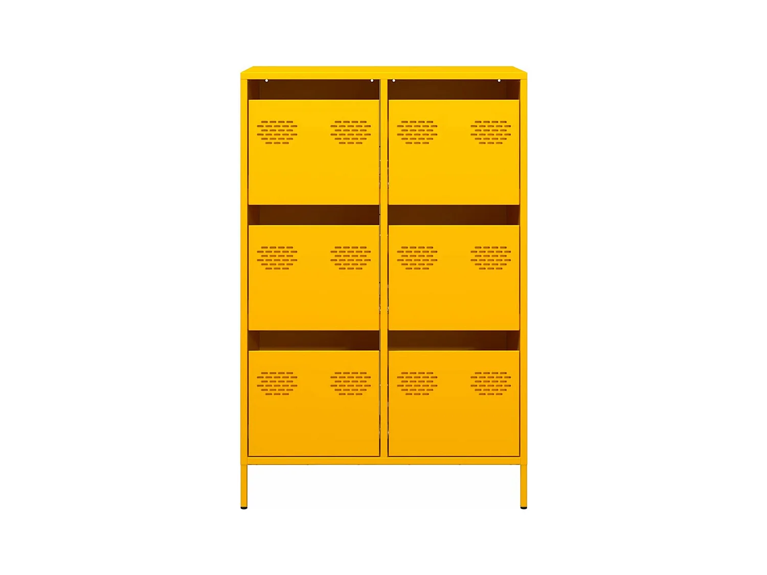 Buffet haut jaune moutarde 68x39x101,5 cm acier