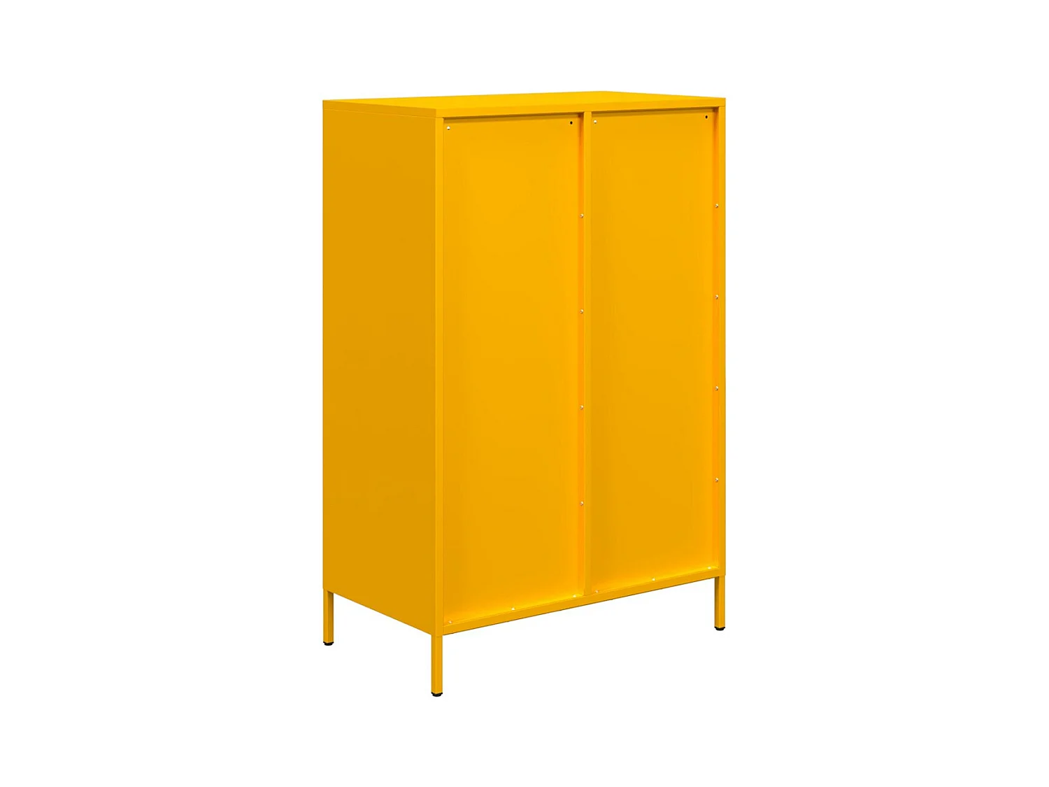 Buffet haut jaune moutarde 68x39x101,5 cm acier