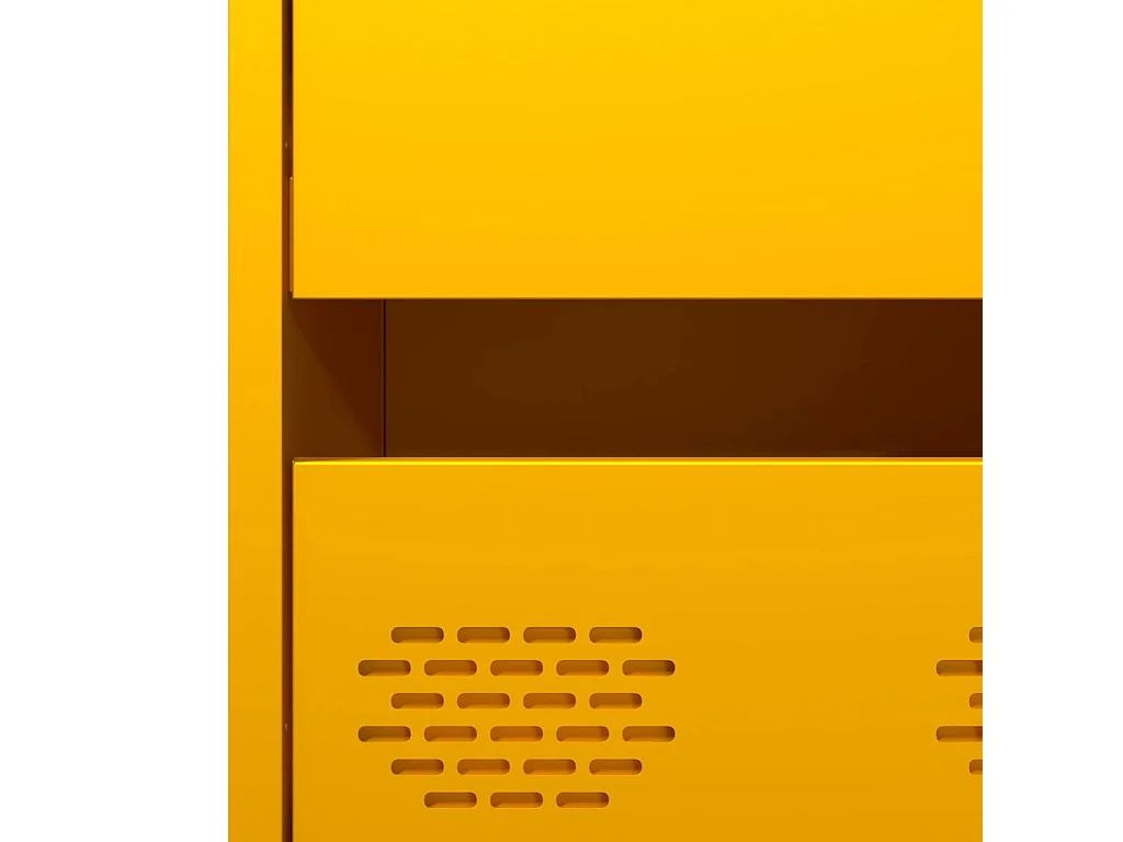 Buffet haut jaune moutarde 68x39x101,5 cm acier