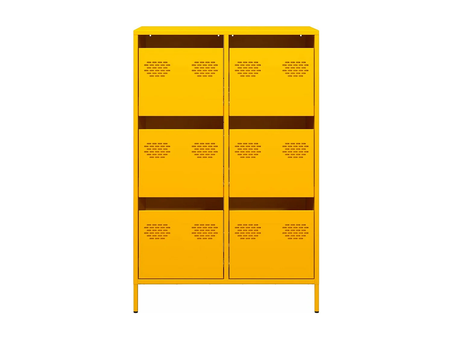 Buffet haut jaune moutarde 68x39x101,5 cm acier