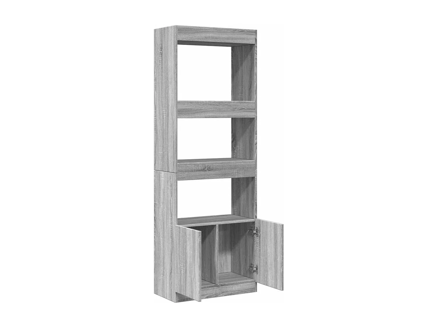 Buffet haut 63x33x180 cm sonoma gris bois d'ingénierie