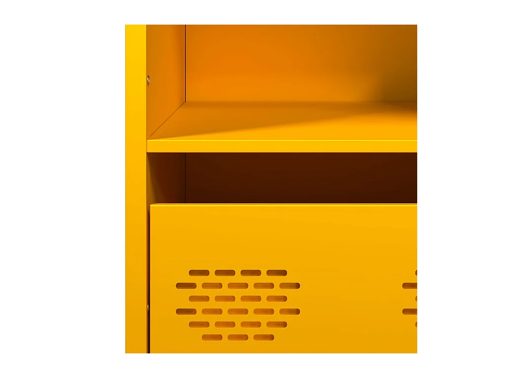 Buffet haut jaune moutarde 35x39x103,5 cm acier