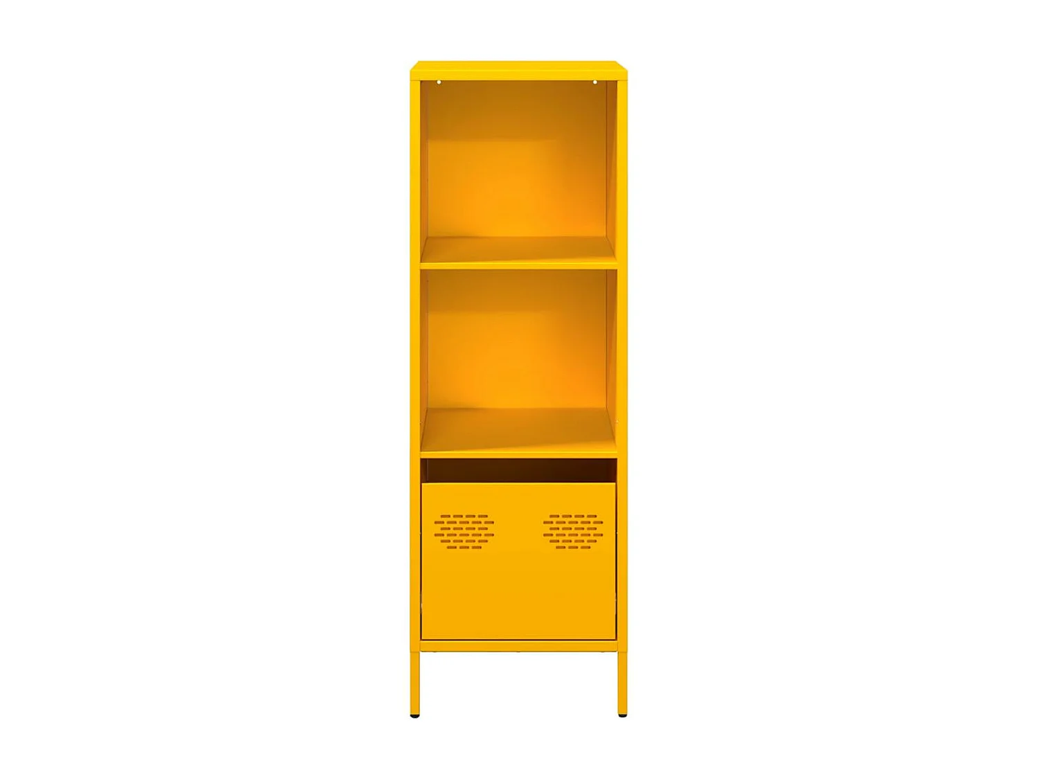 Buffet haut jaune moutarde 35x39x103,5 cm acier