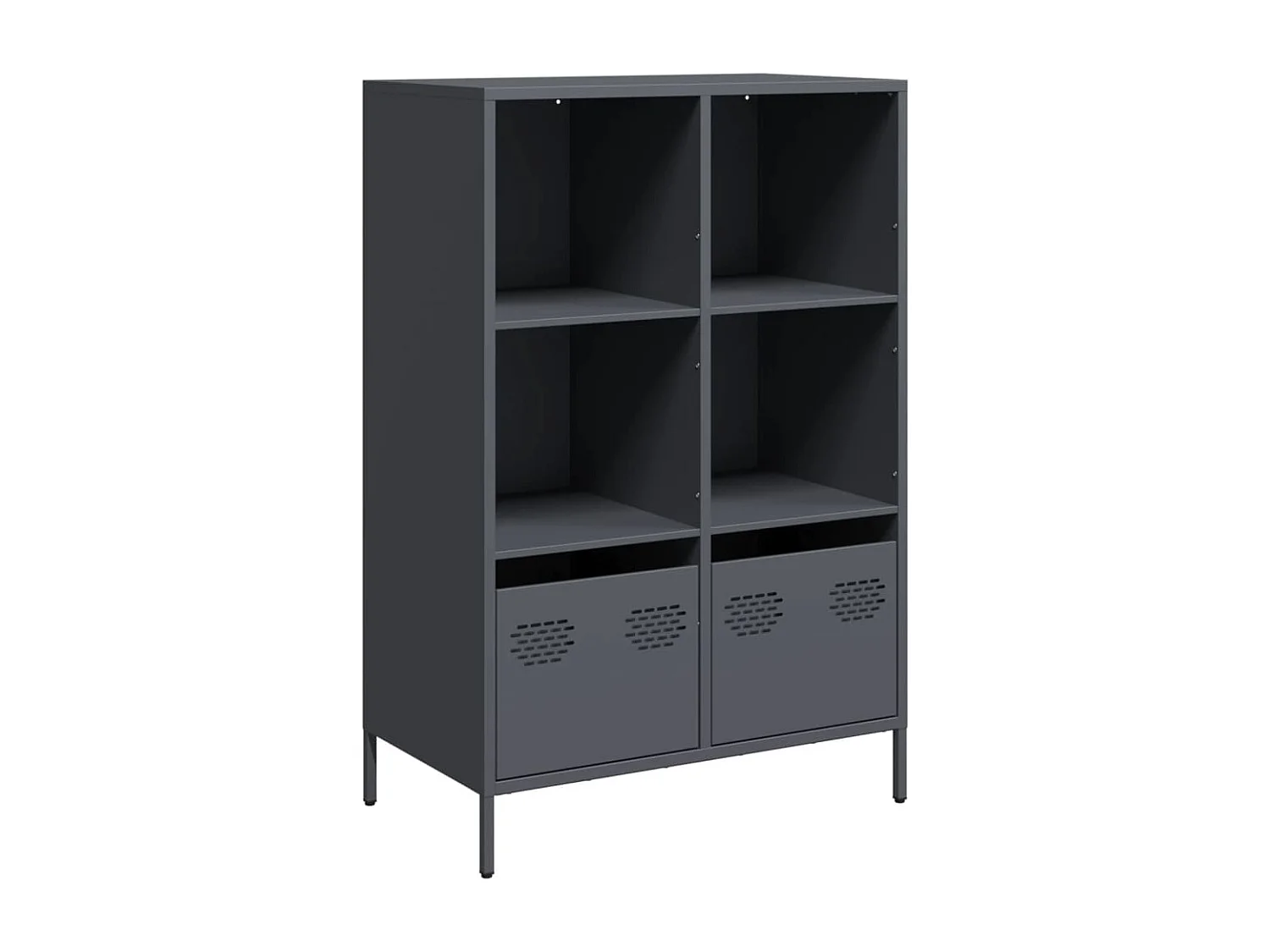 Credenza Antracite 68x39x103,5 cm Acciaio