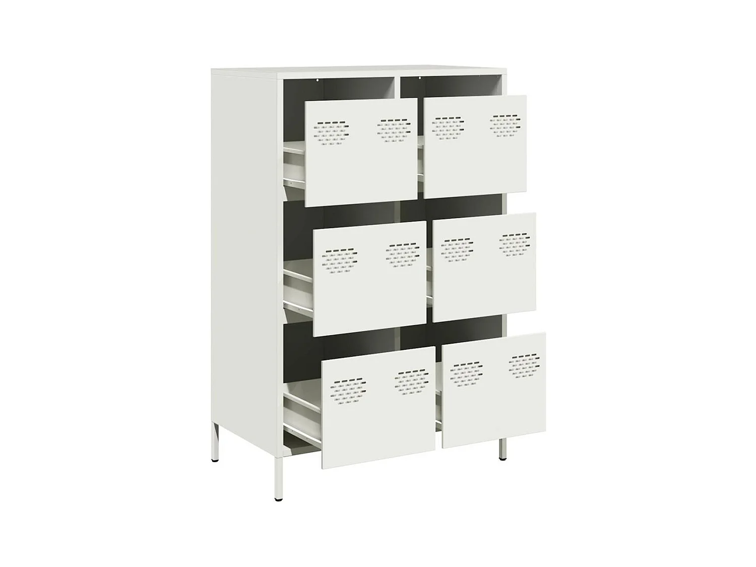 Hoge kast 68x39x101,5 cm staal wit