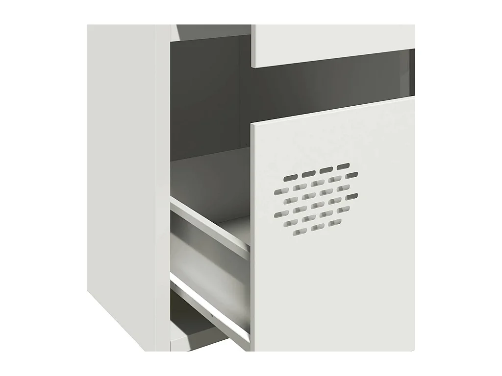 Hoge kast 68x39x101,5 cm staal wit