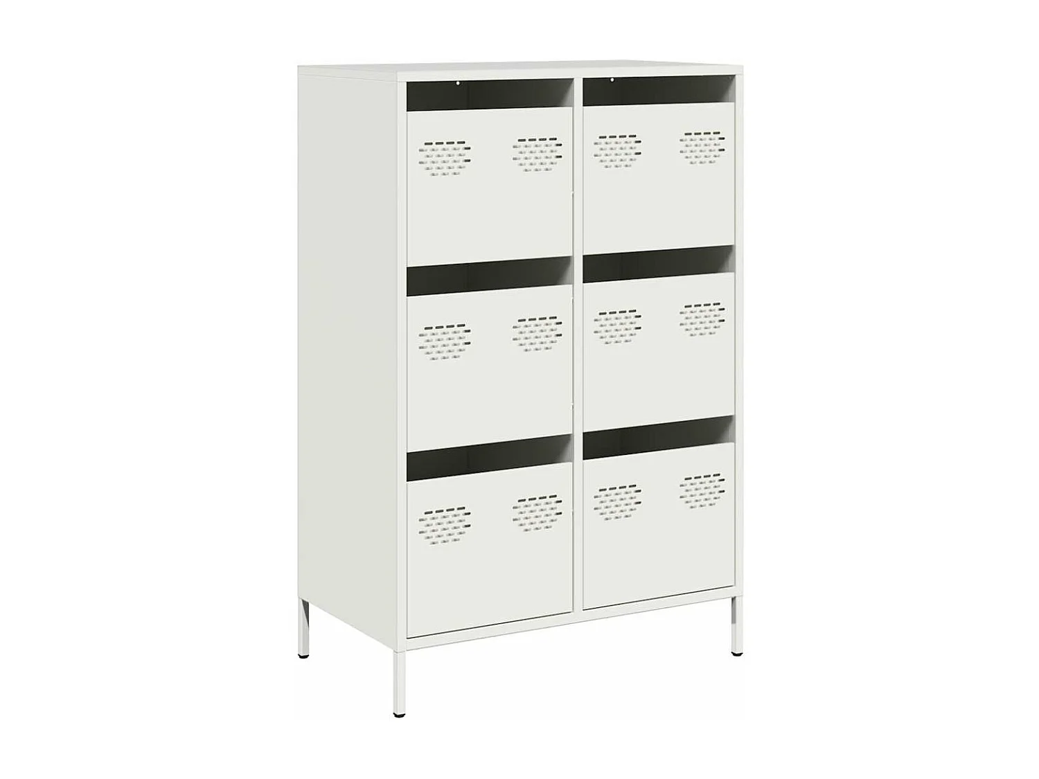 Buffet haut blanc 68x39x101,5 cm acier