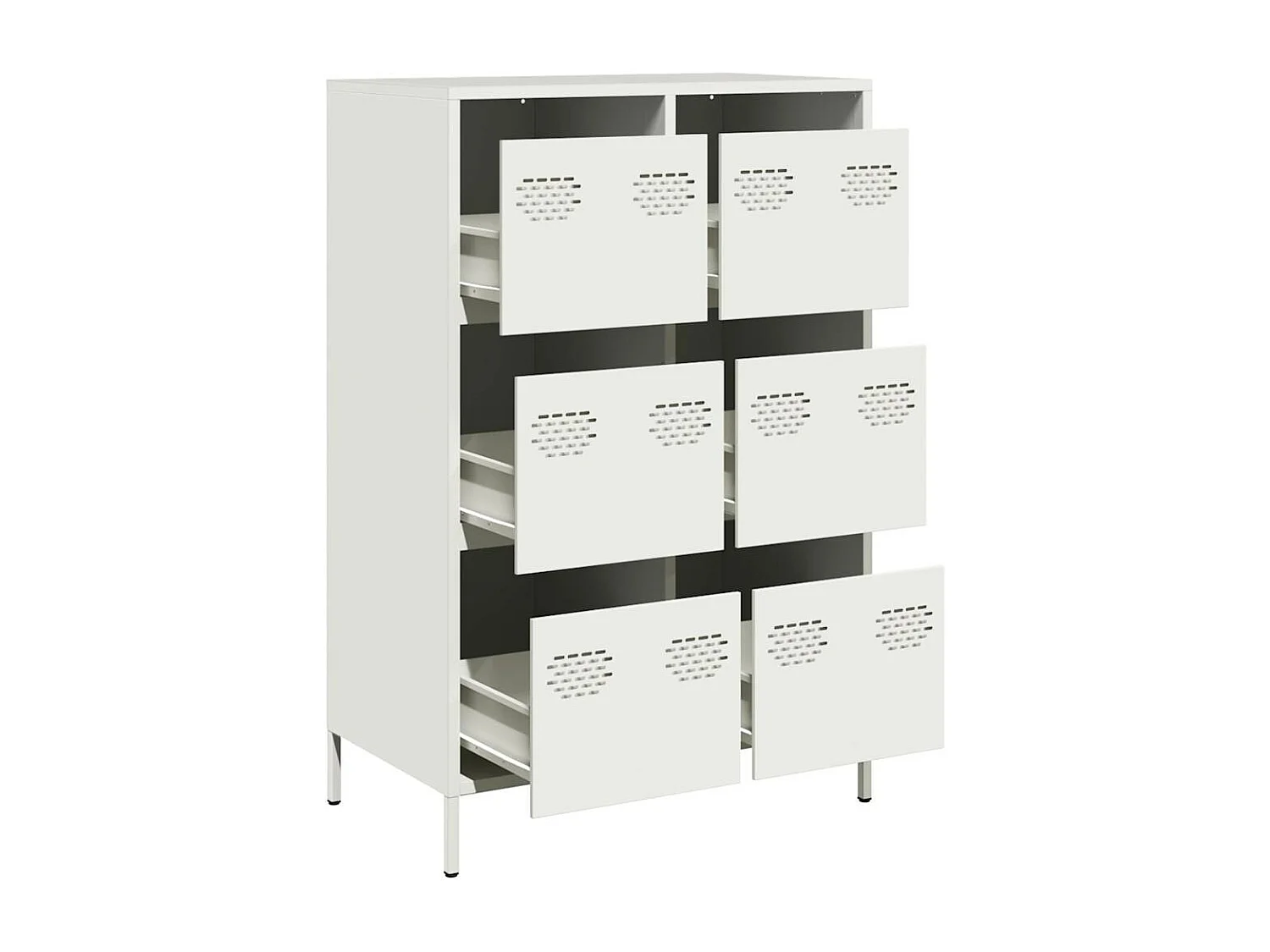 Buffet haut blanc 68x39x101,5 cm acier