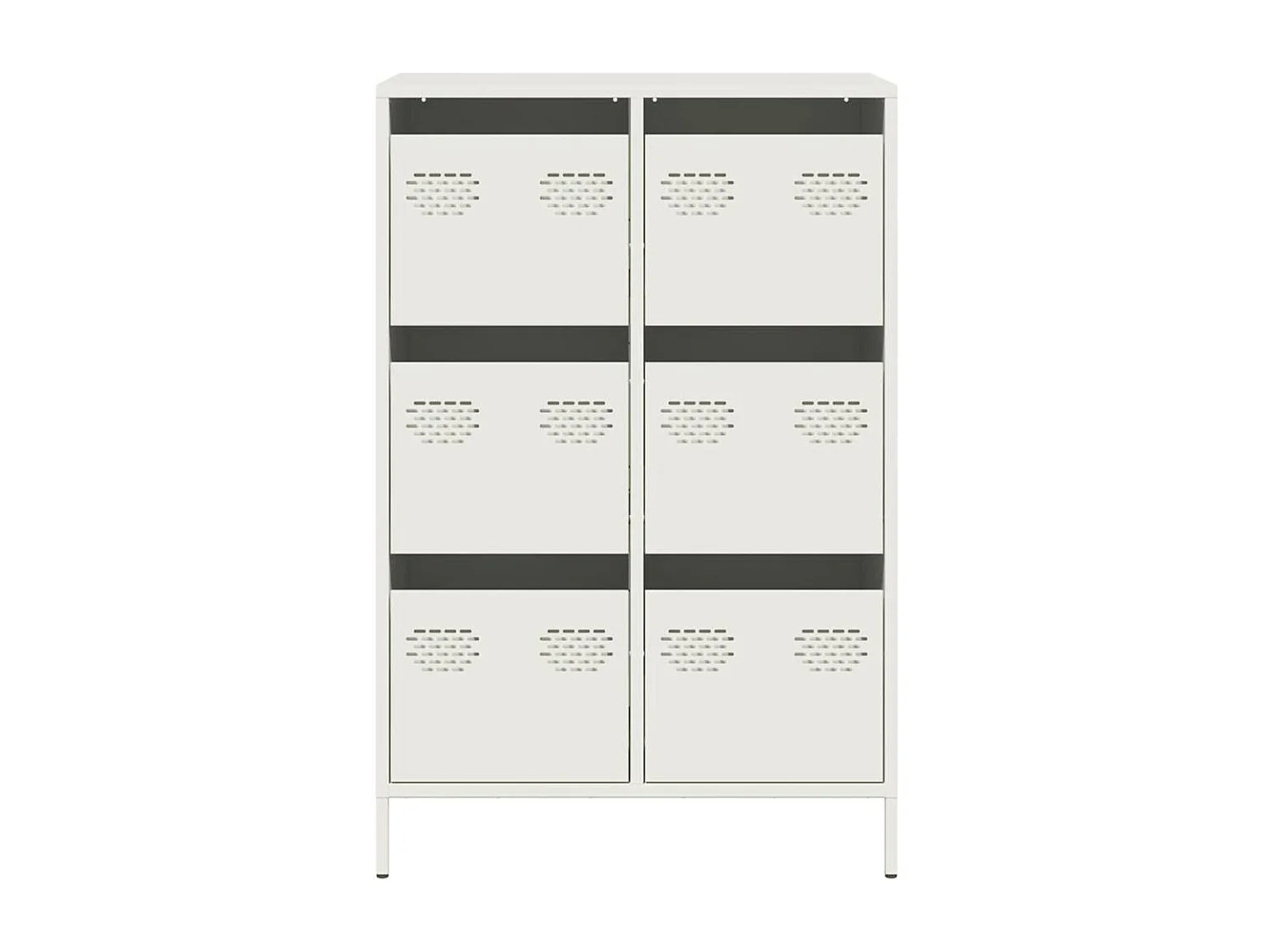 Buffet haut blanc 68x39x101,5 cm acier
