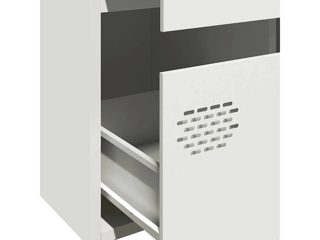 Buffet haut blanc 68x39x101,5 cm acier