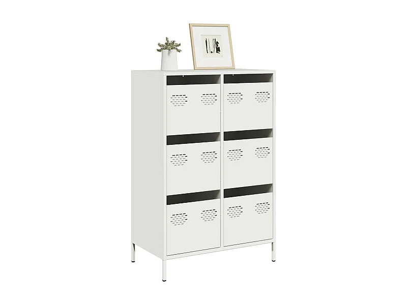 Buffet haut blanc 68x39x101,5 cm acier