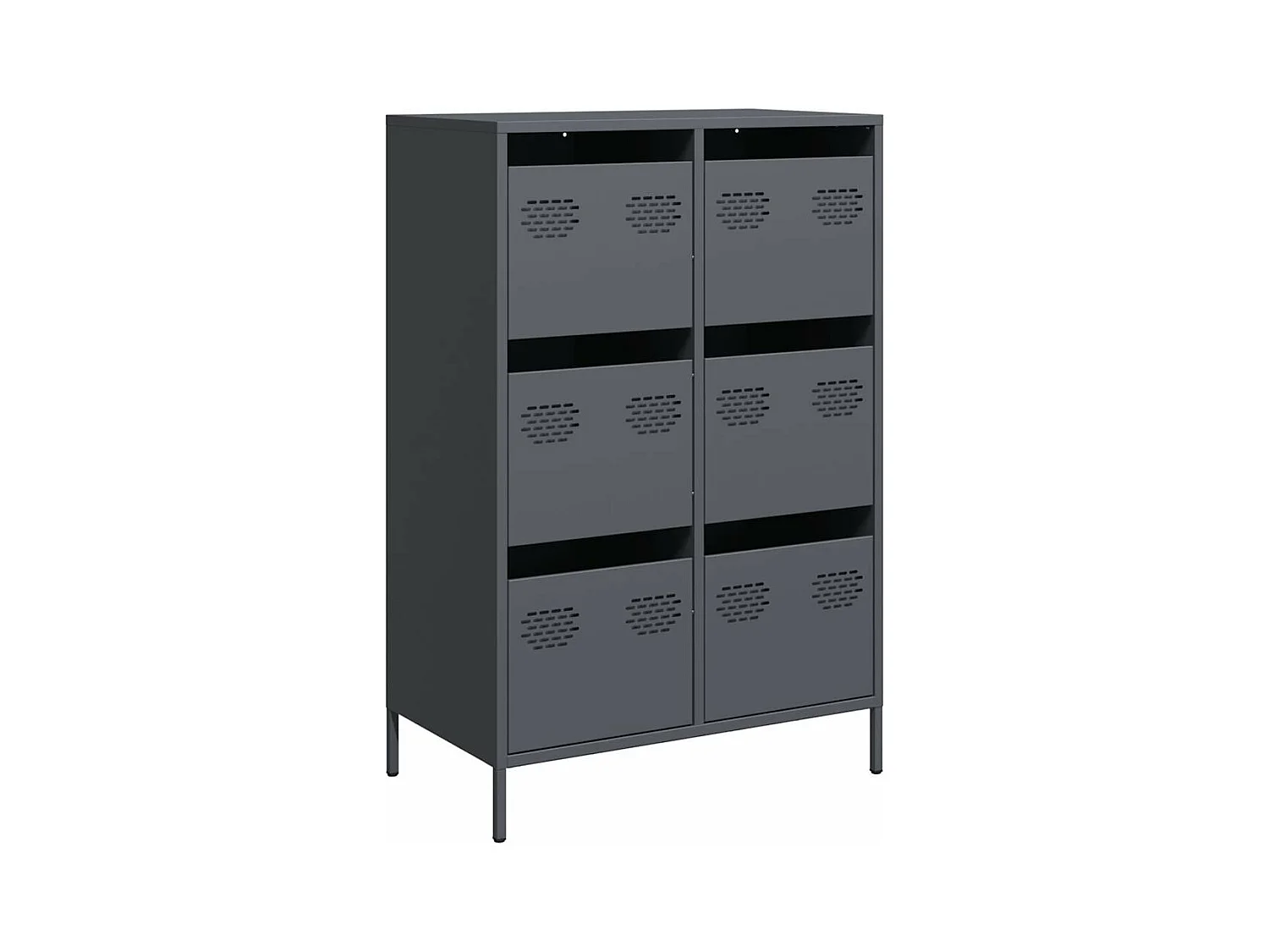 Hoge kast 68x39x101,5 cm staal antracietkleurig