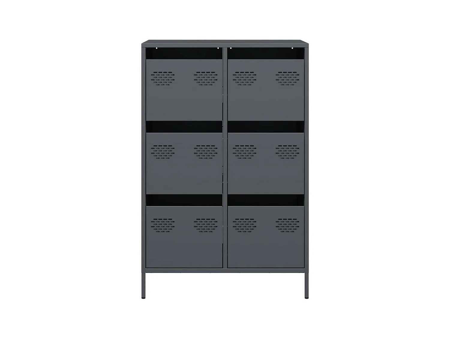 Hoge kast 68x39x101,5 cm staal antracietkleurig