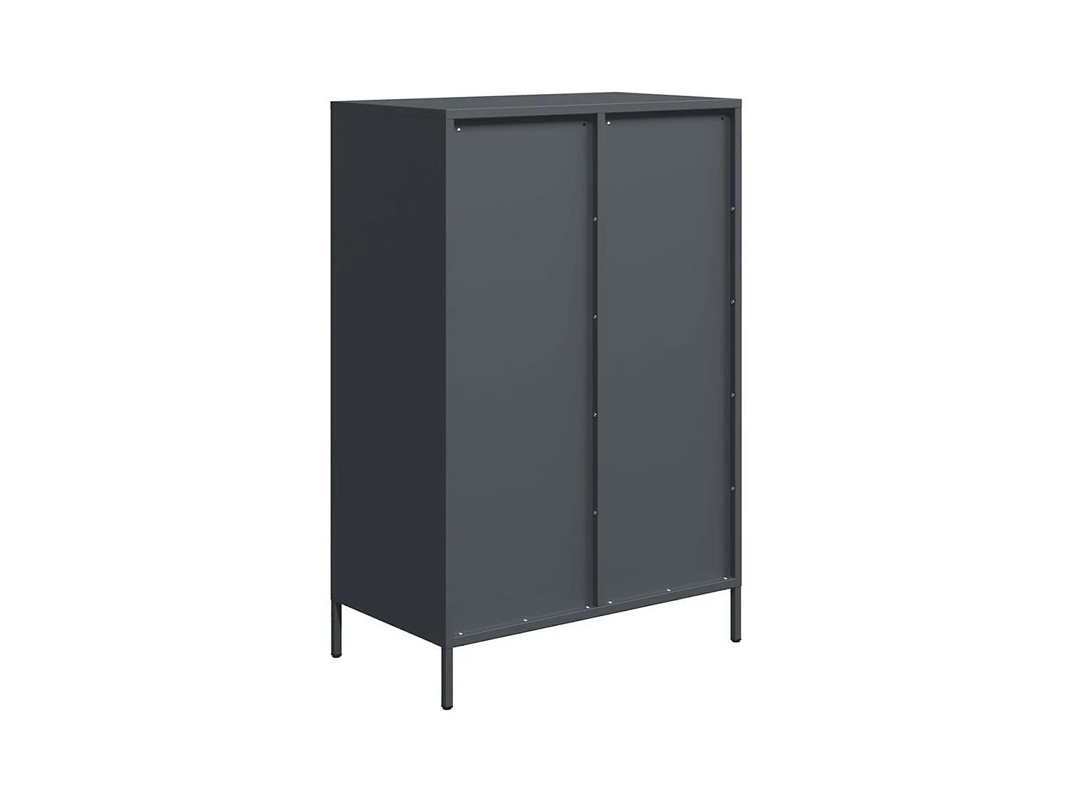 Hoge kast 68x39x101,5 cm staal antracietkleurig