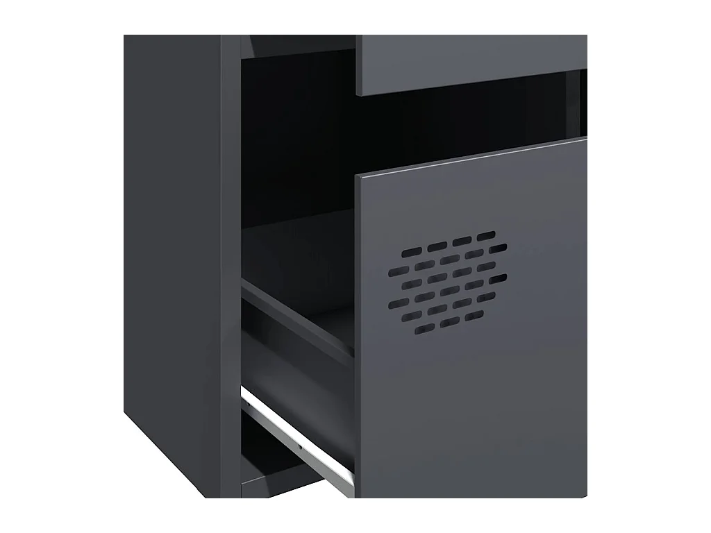 Hoge kast 68x39x101,5 cm staal antracietkleurig