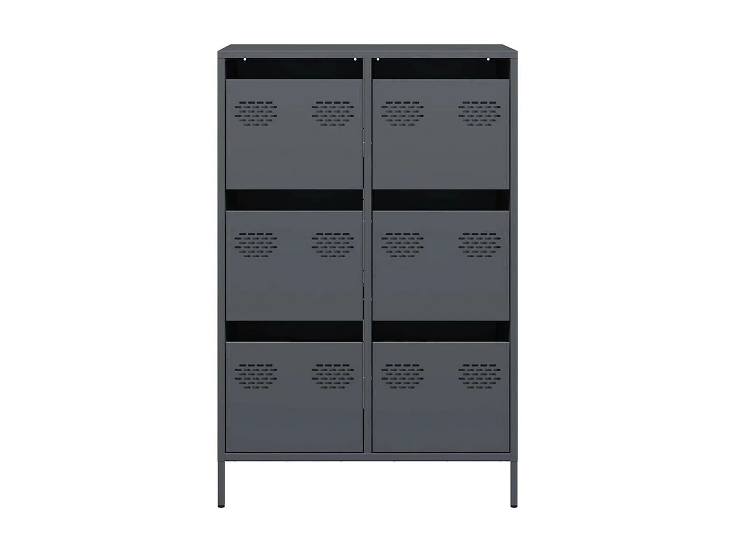 Hoge kast 68x39x101,5 cm staal antracietkleurig