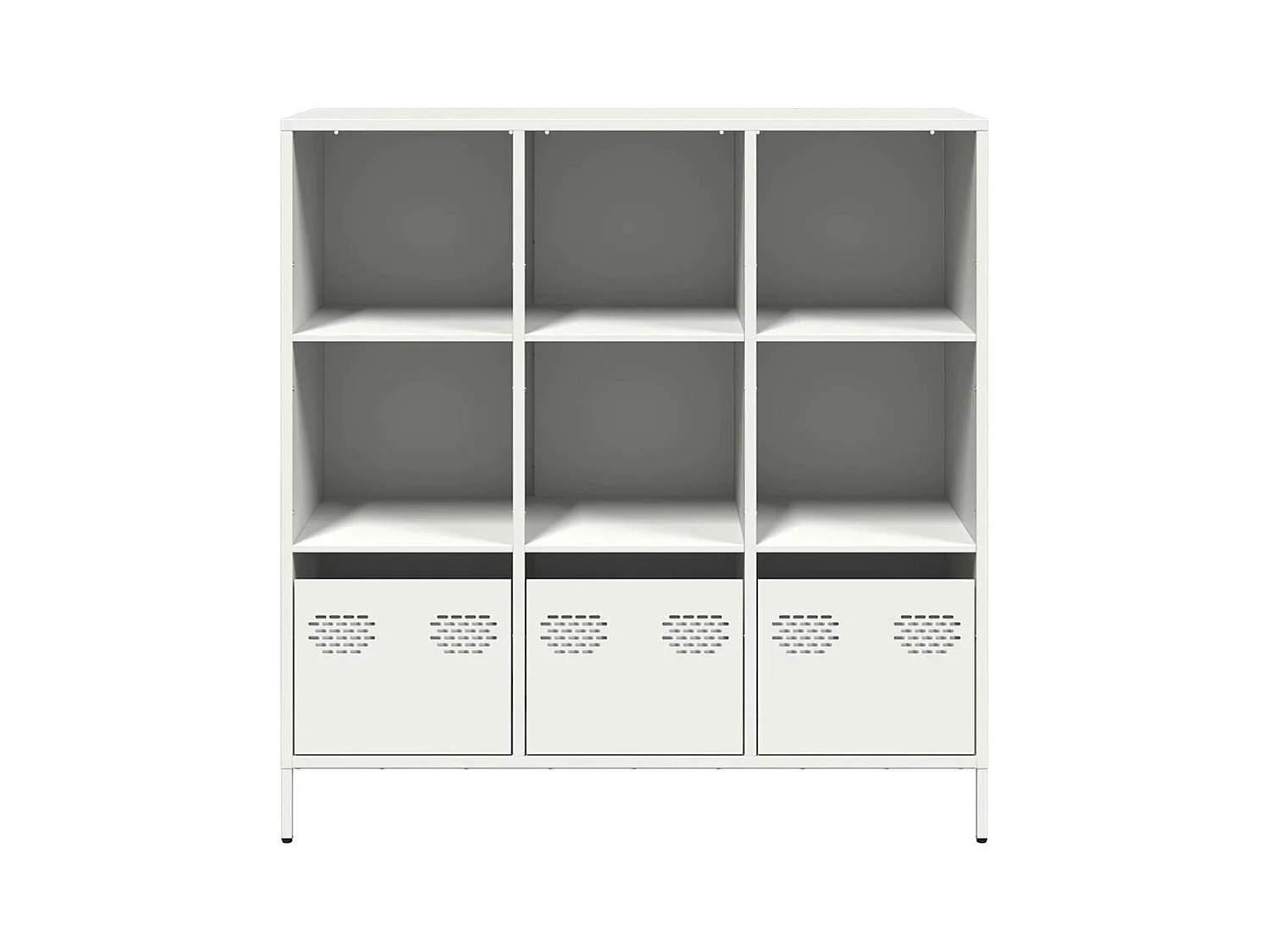 Buffet haut blanc 101,5x39x103,5 cm acier
