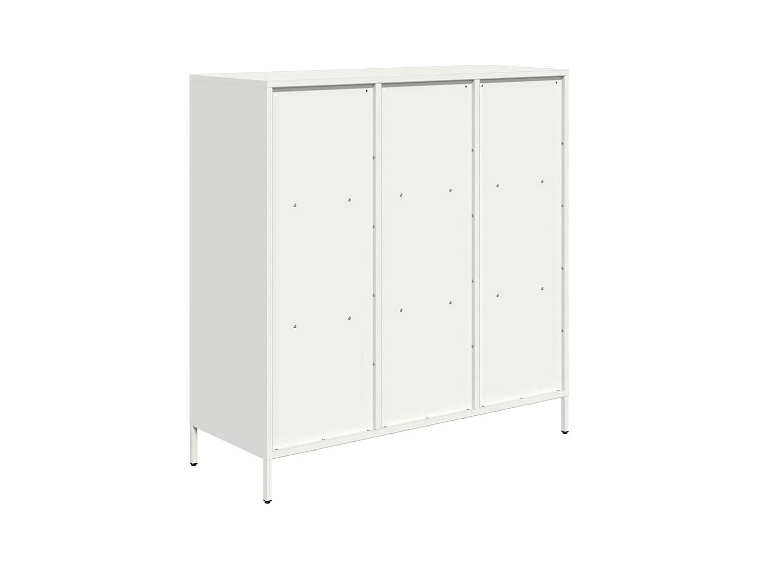 Buffet haut blanc 101,5x39x103,5 cm acier