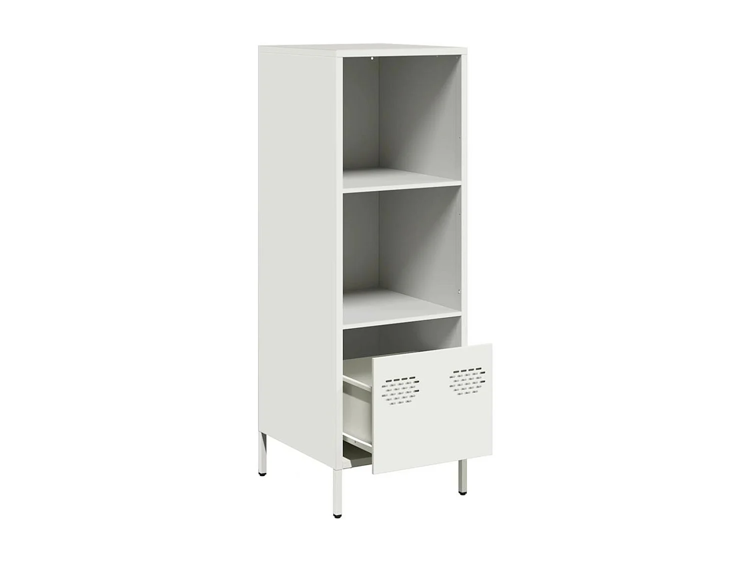 Highboard Weiß 35x39x103,5 cm Stahl
