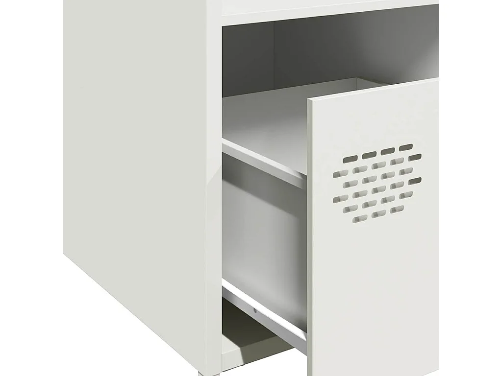 Highboard Weiß 35x39x103,5 cm Stahl