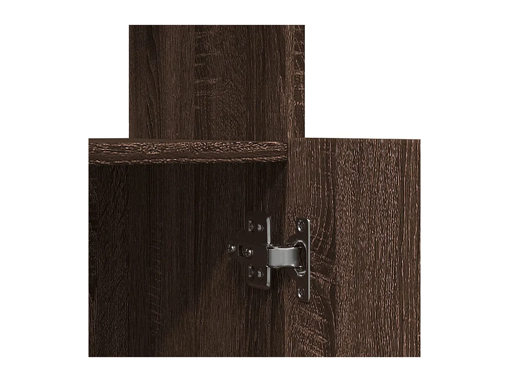 Armário alto 92x33x180cm derivados de madeira carvalho castanho