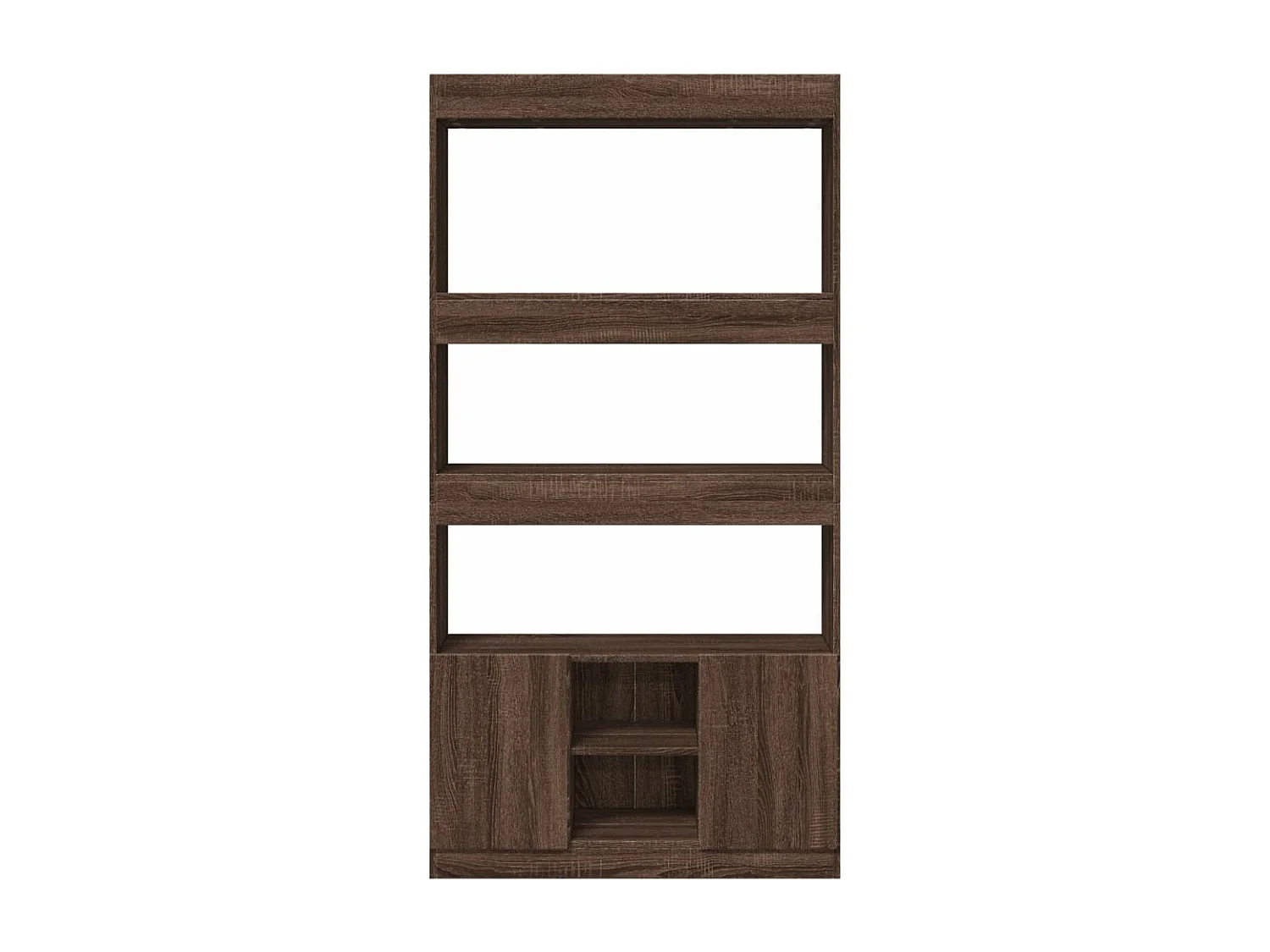 Highboard Braun Eichen-Optik 92x33x180 cm Holzwerkstoff