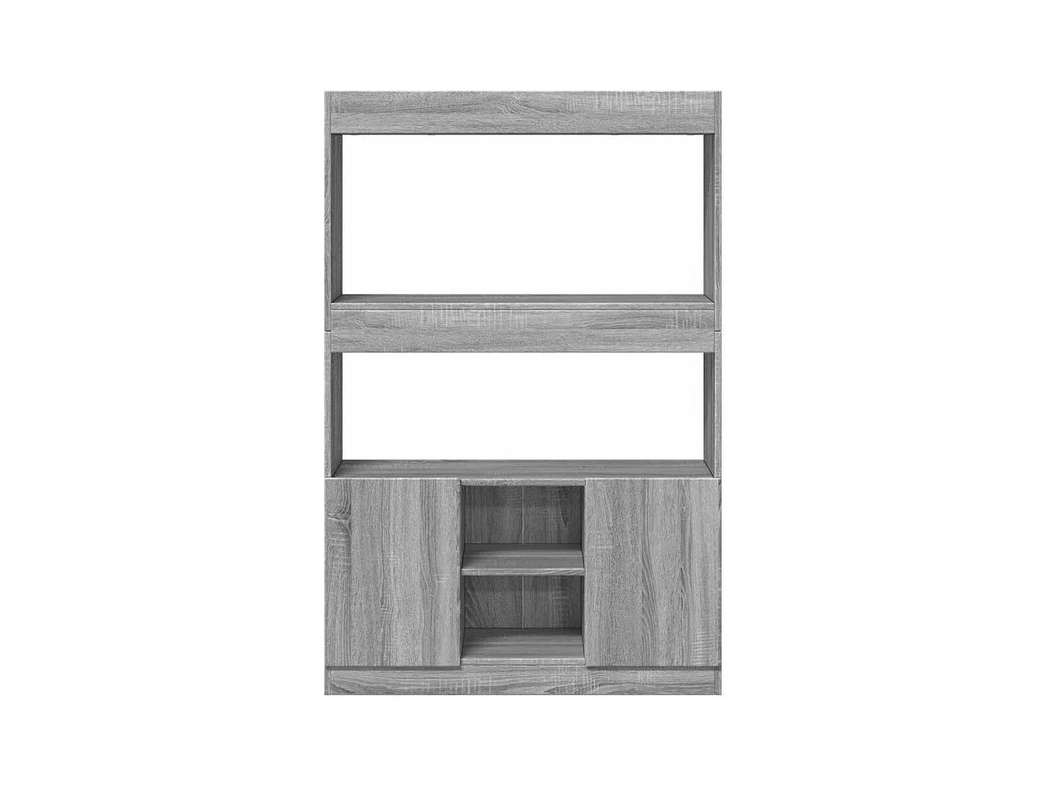 Buffet haut sonoma gris 92x33x140 cm bois d'ingénierie