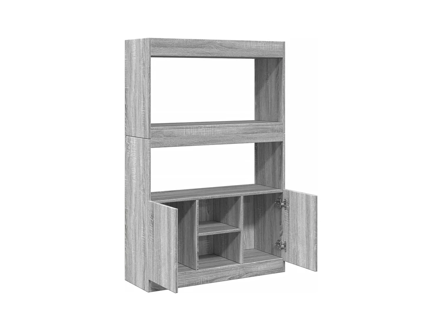 Buffet haut sonoma gris 92x33x140 cm bois d'ingénierie