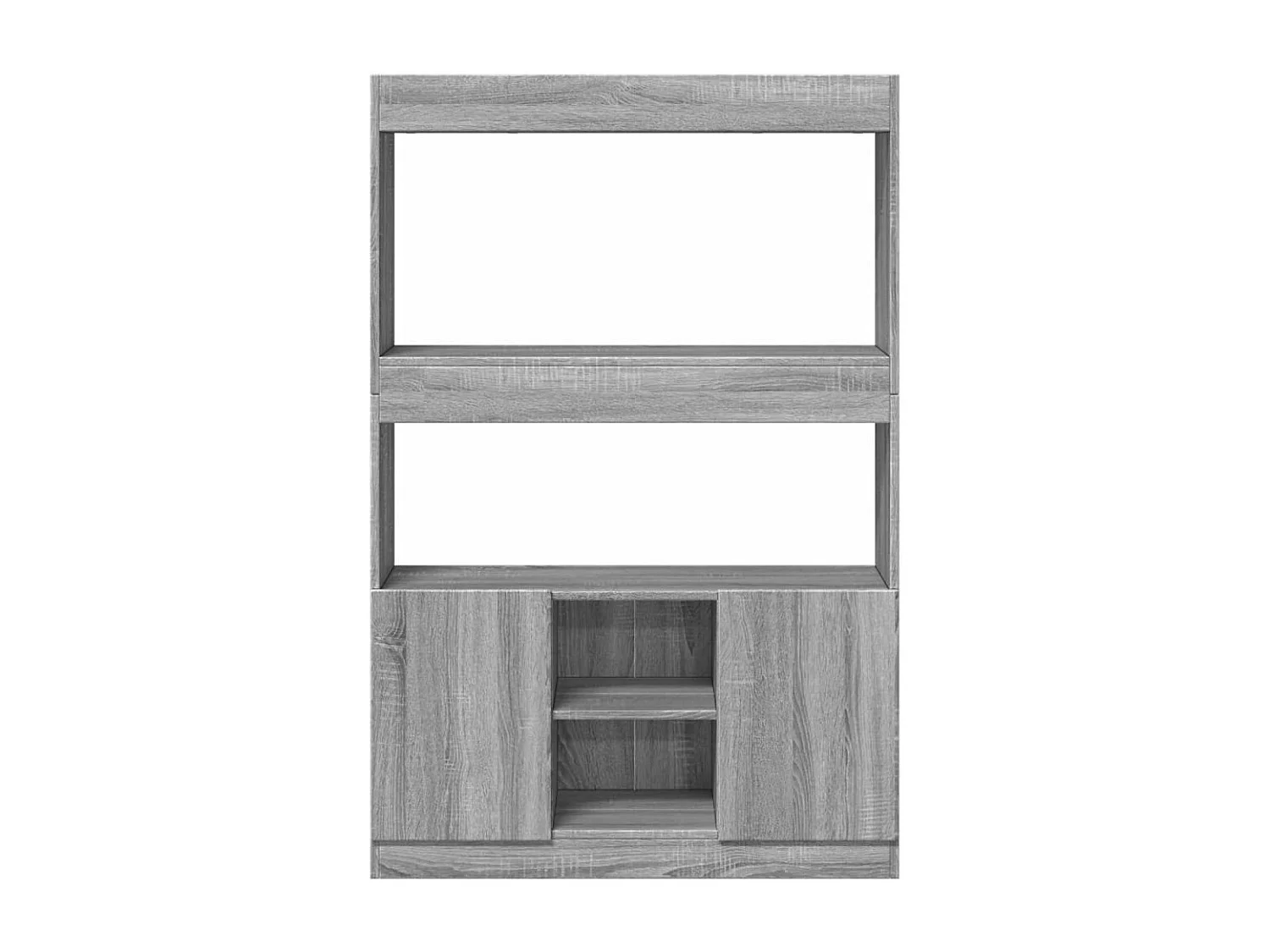 Buffet haut sonoma gris 92x33x140 cm bois d'ingénierie