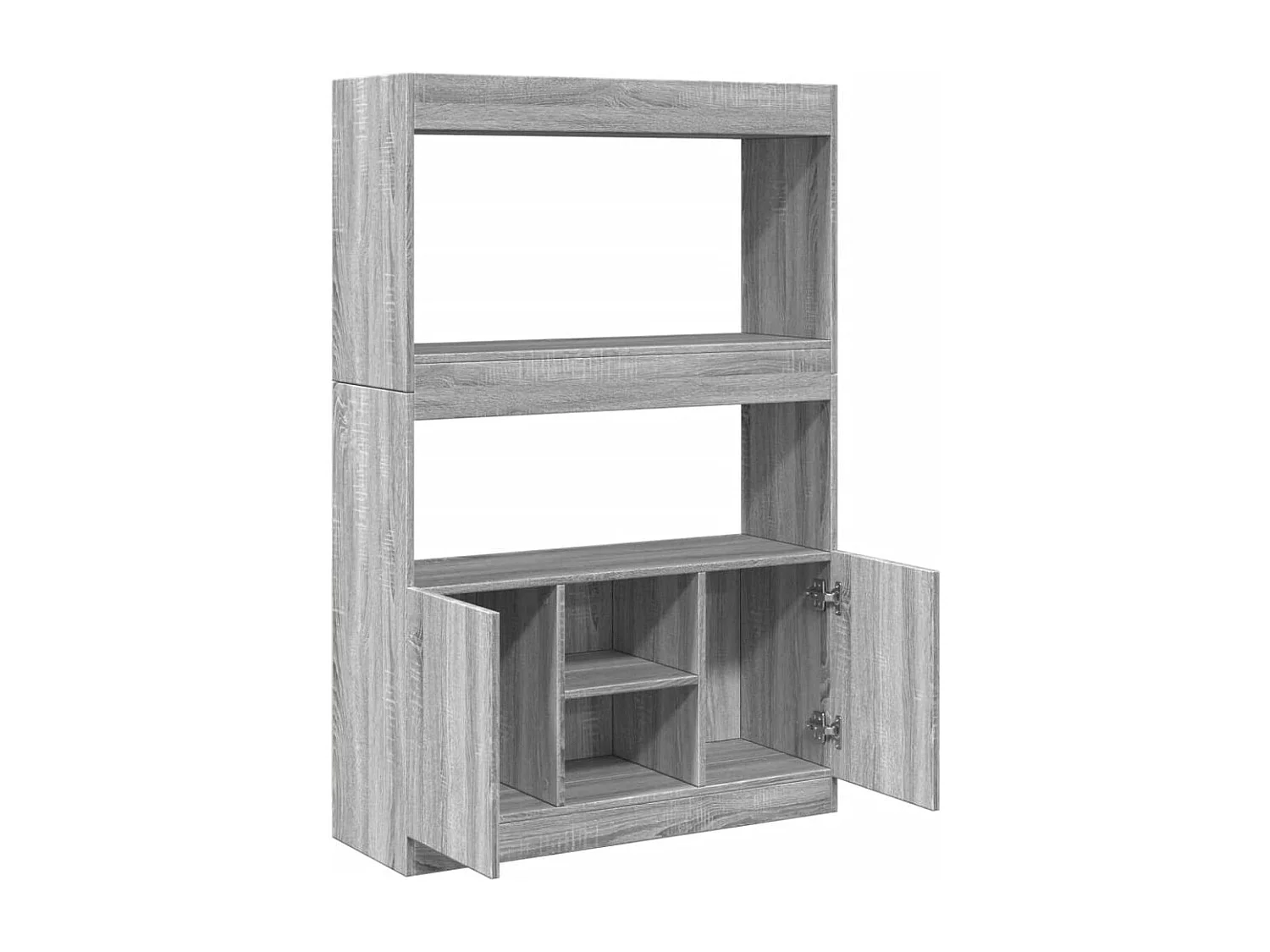 Buffet haut sonoma gris 92x33x140 cm bois d'ingénierie