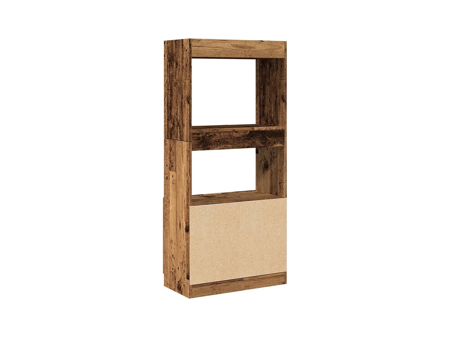 Buffet haut vieux bois 63x33x140 cm bois d'ingénierie