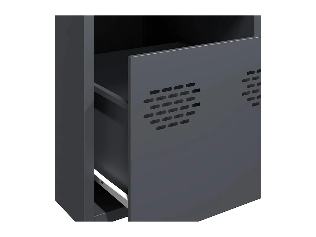 Hoge kast 39x35x103,5 cm staal antracietkleurig