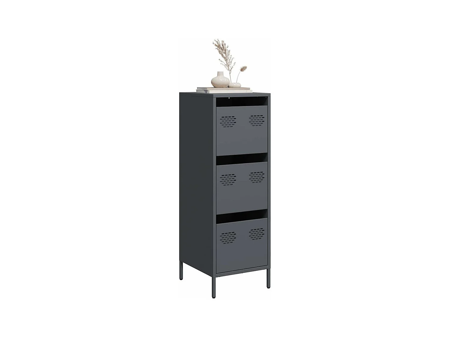 Buffet haut anthracite 39x35x103,5 cm acier