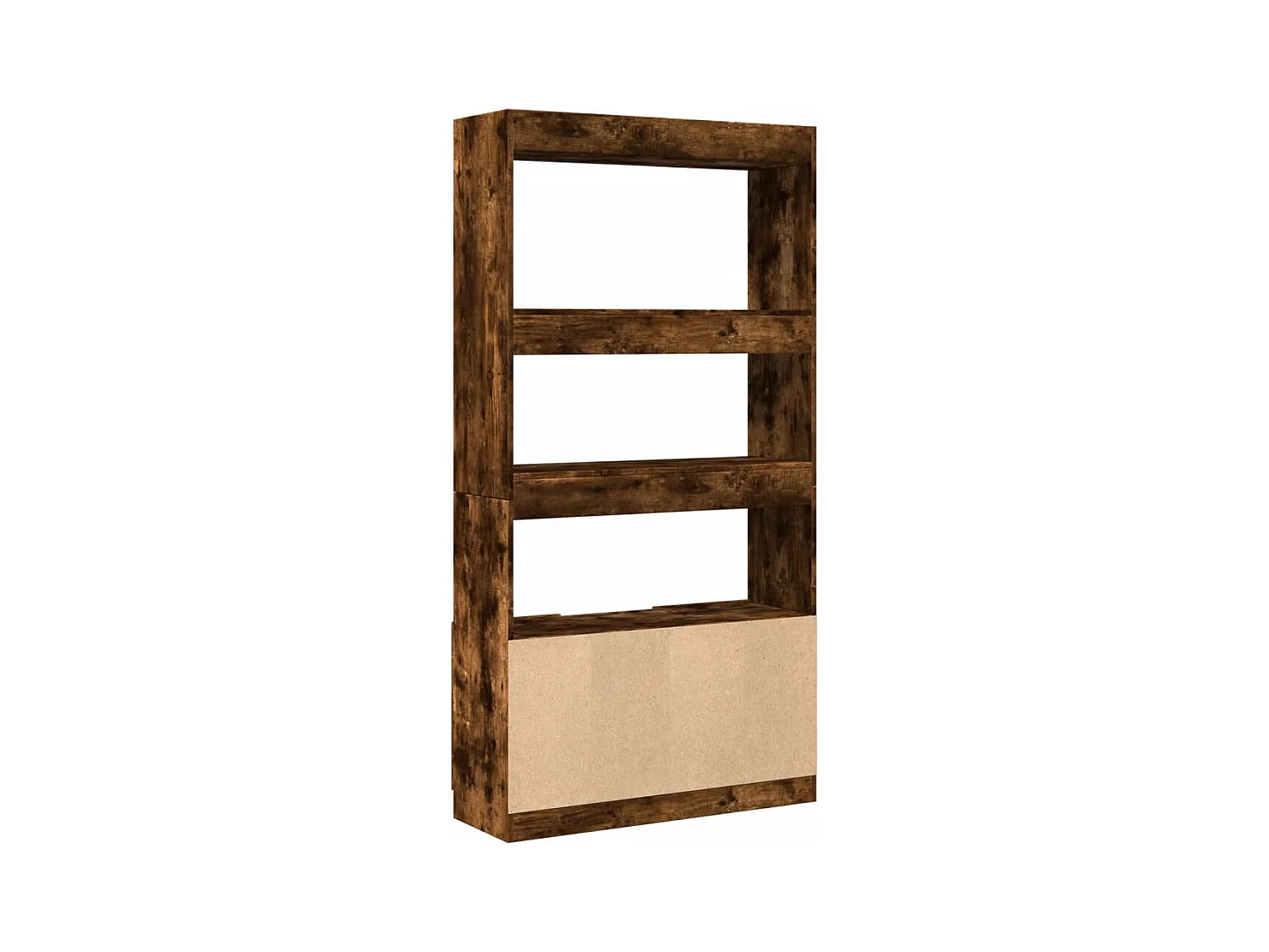 Buffet haut chêne fumé 92x33x180 cm bois d'ingénierie