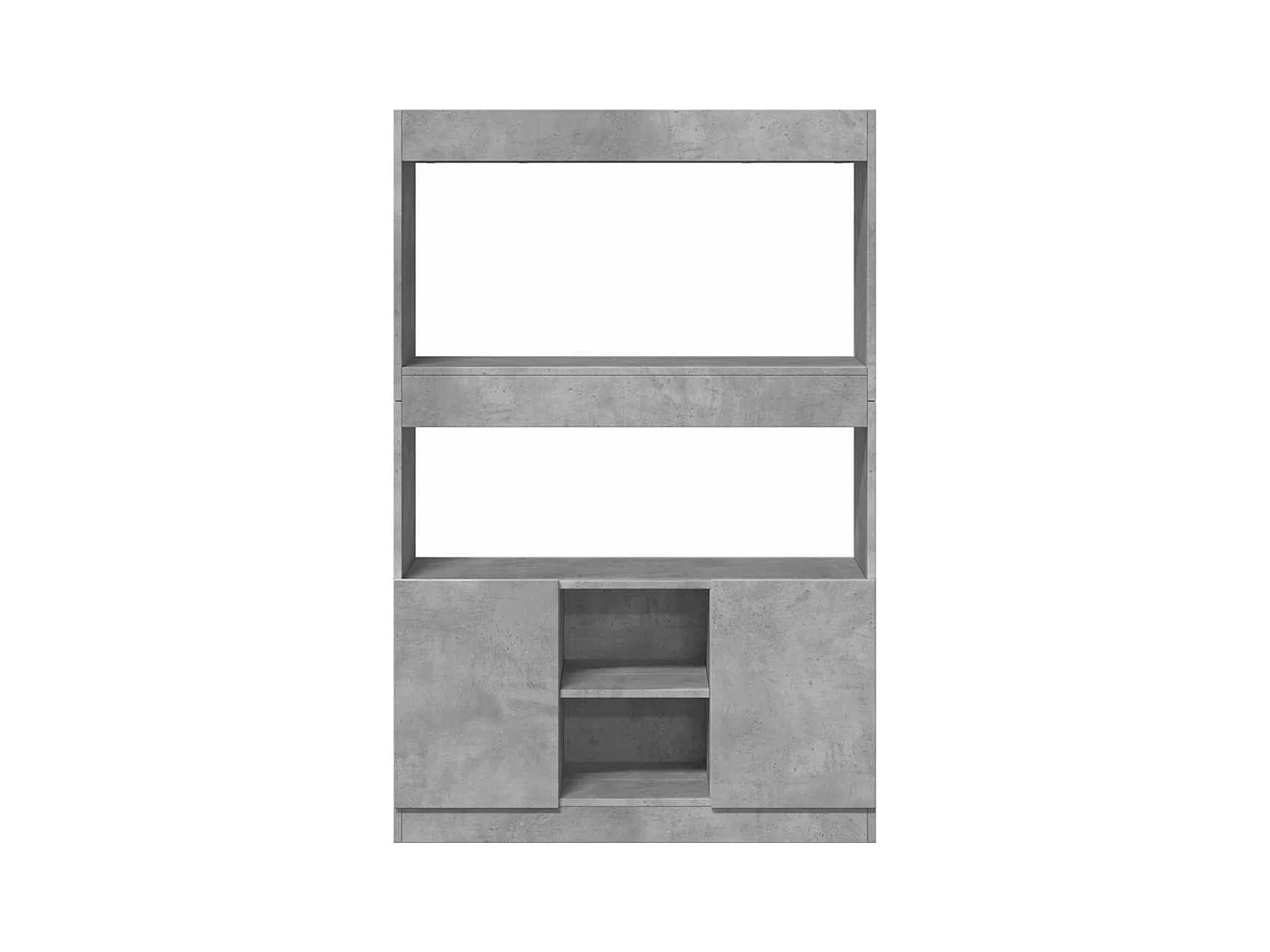 Buffet haut gris béton 92x33x140 cm bois d'ingénierie