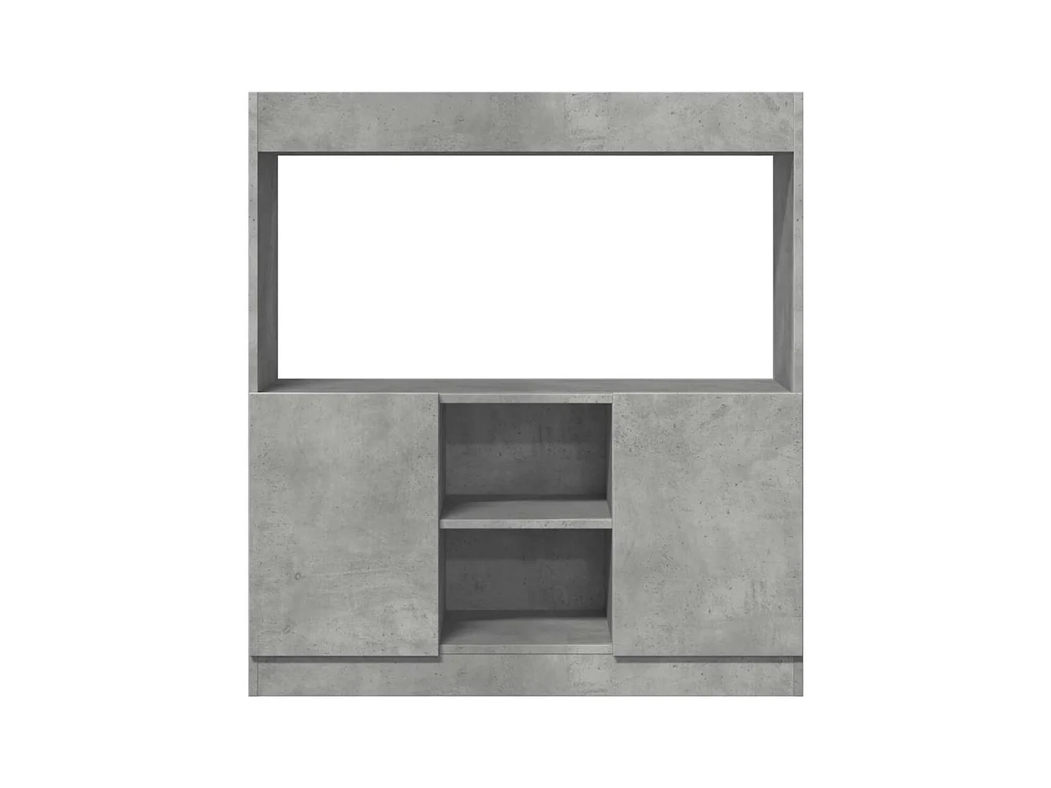 Buffet haut gris béton 92x33x100 cm bois d'ingénierie