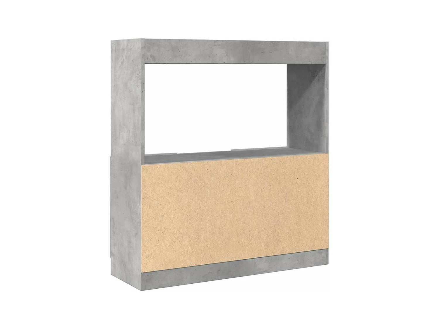 Buffet haut gris béton 92x33x100 cm bois d'ingénierie