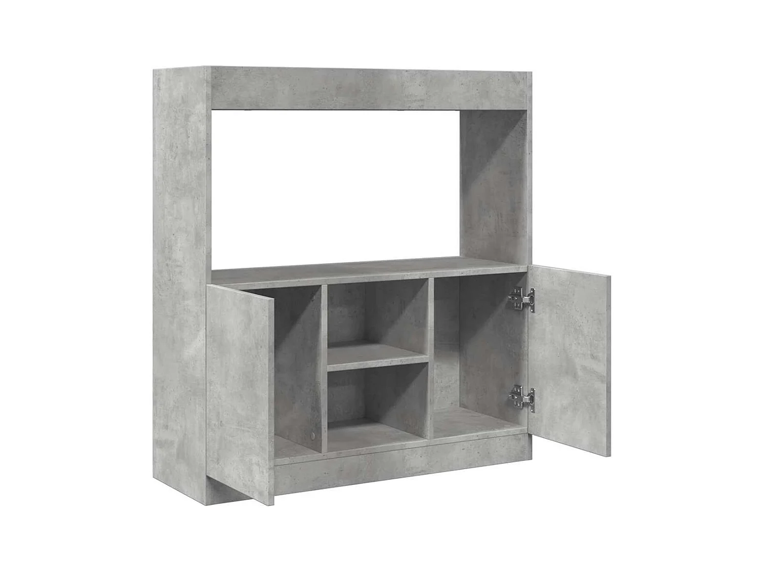 Buffet haut gris béton 92x33x100 cm bois d'ingénierie