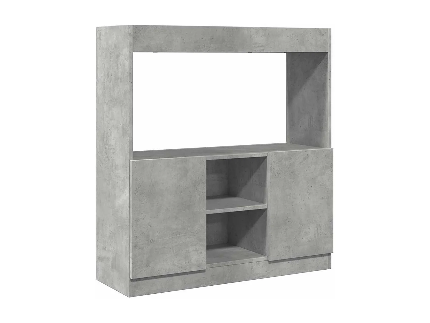 Hoge kast 92x33x100 cm bewerkt hout betongrijs