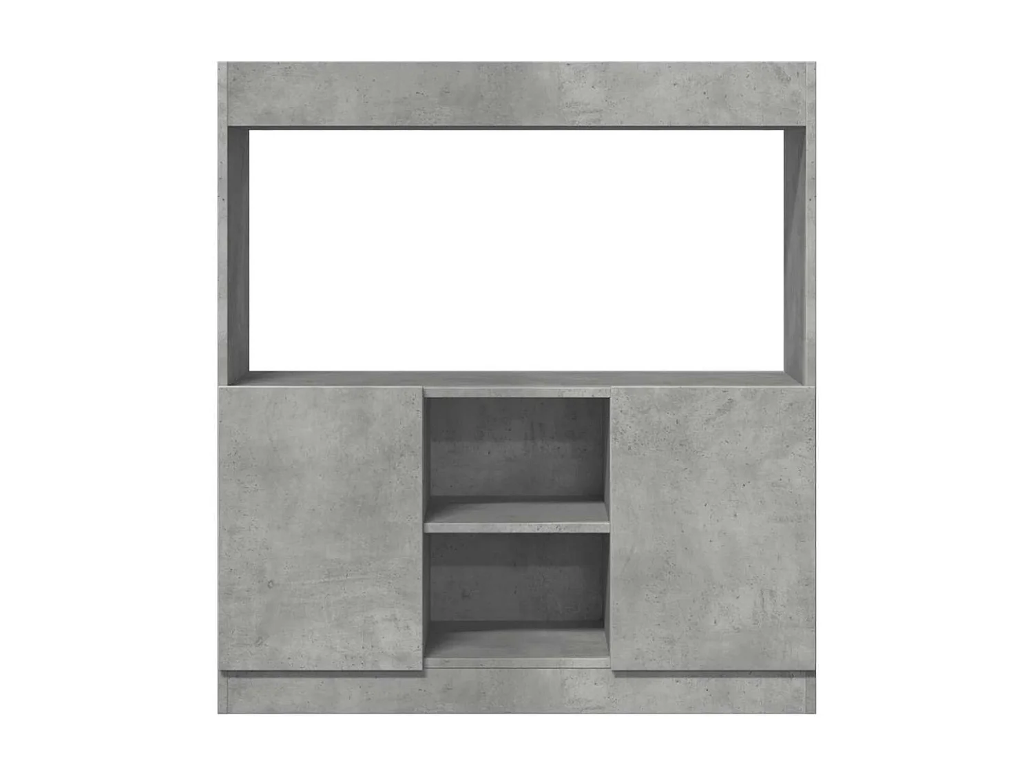 Hoge kast 92x33x100 cm bewerkt hout betongrijs