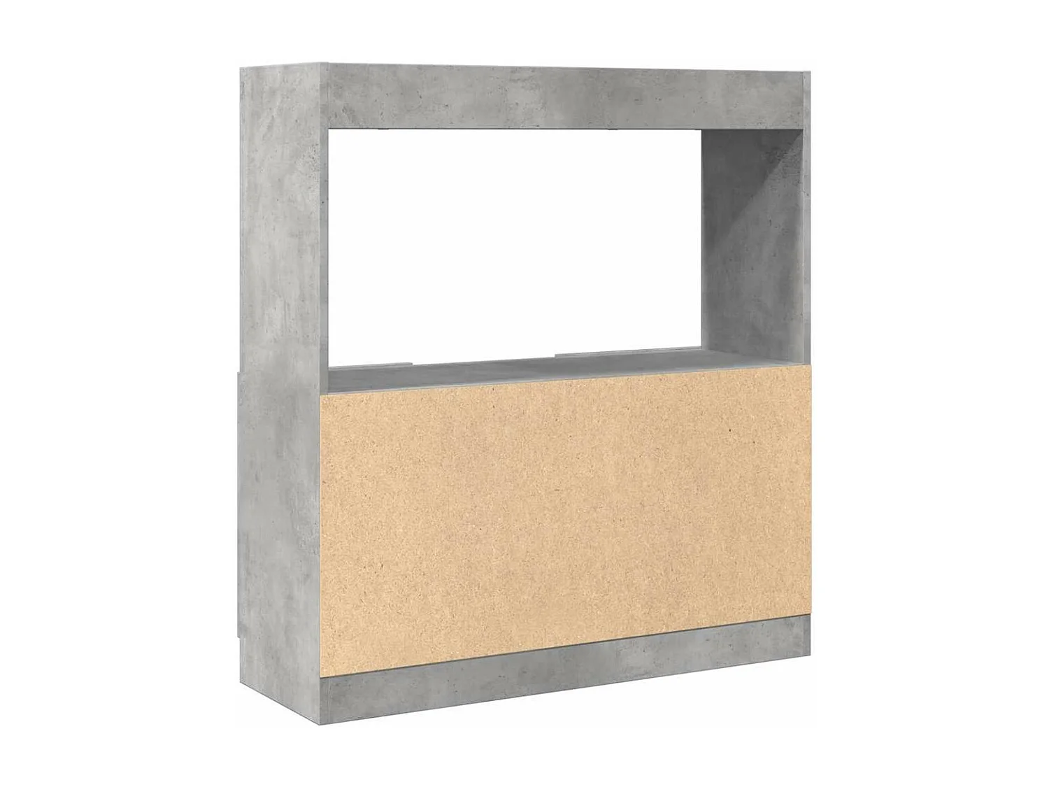 Hoge kast 92x33x100 cm bewerkt hout betongrijs