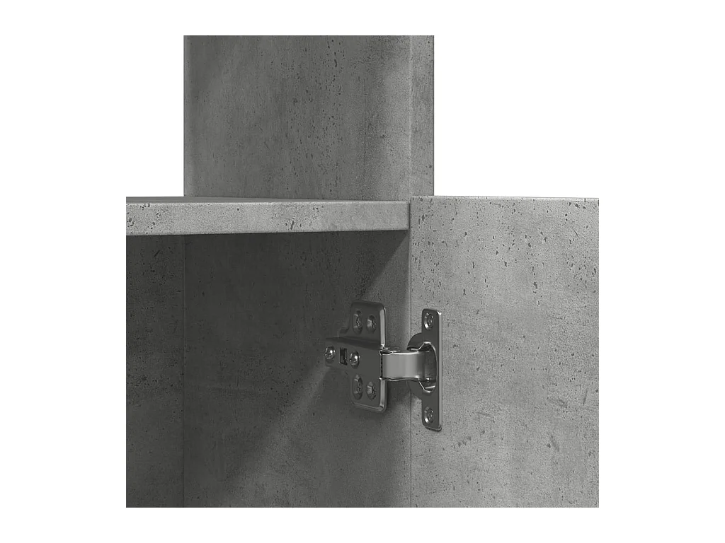 Buffet haut gris béton 92x33x180 cm bois d'ingénierie