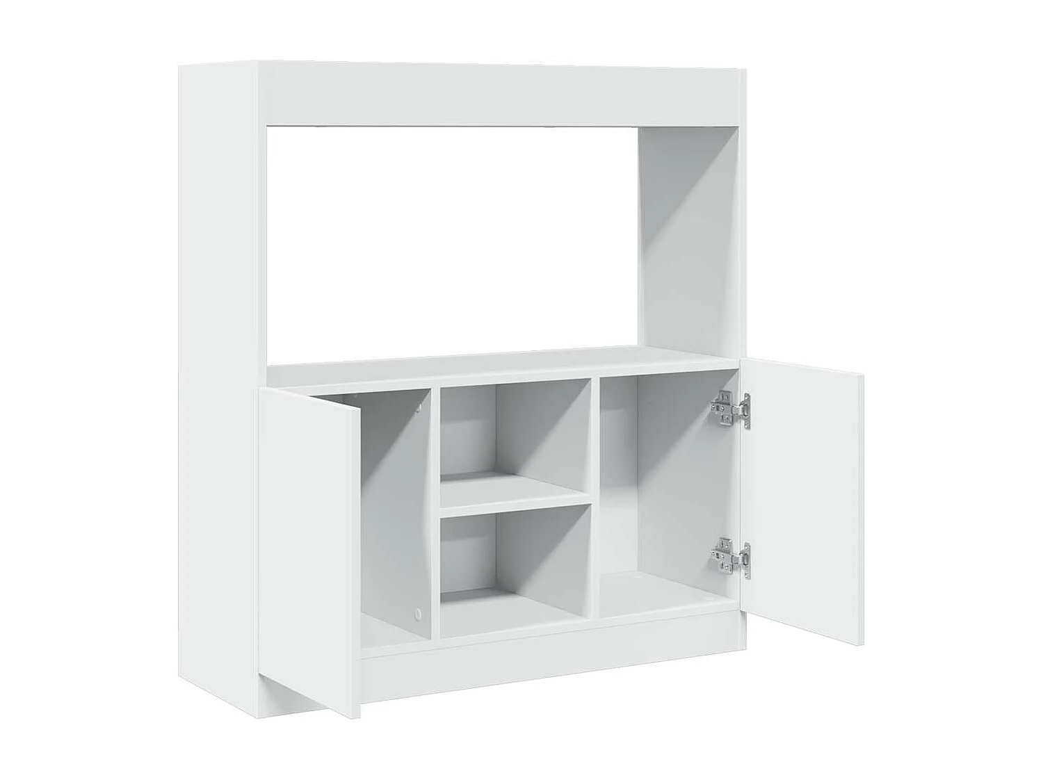 Buffet haut blanc 92x33x100 cm bois d'ingénierie