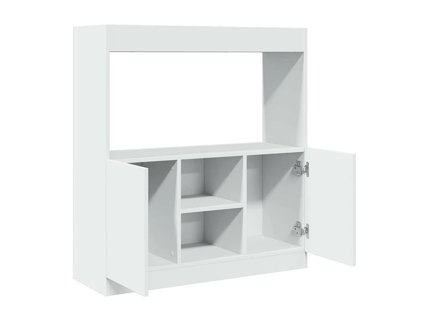 Buffet haut blanc 92x33x100 cm bois d'ingénierie