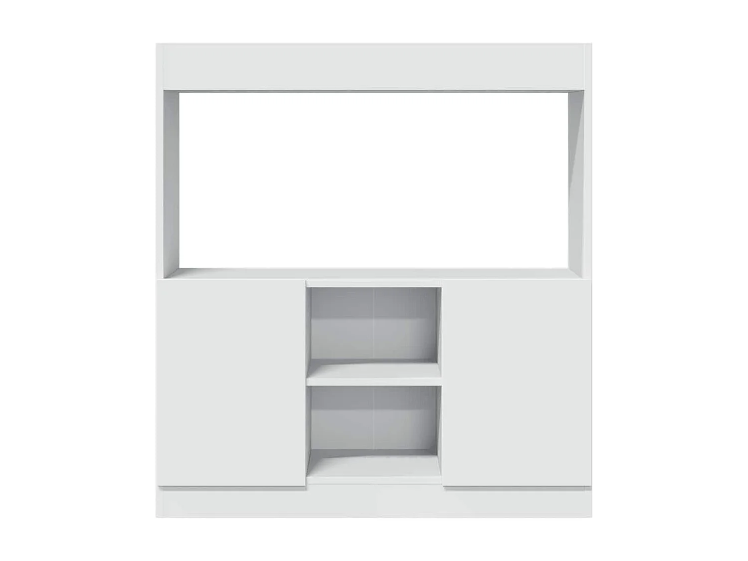 Hoge kast 92x33x100 cm bewerkt hout wit