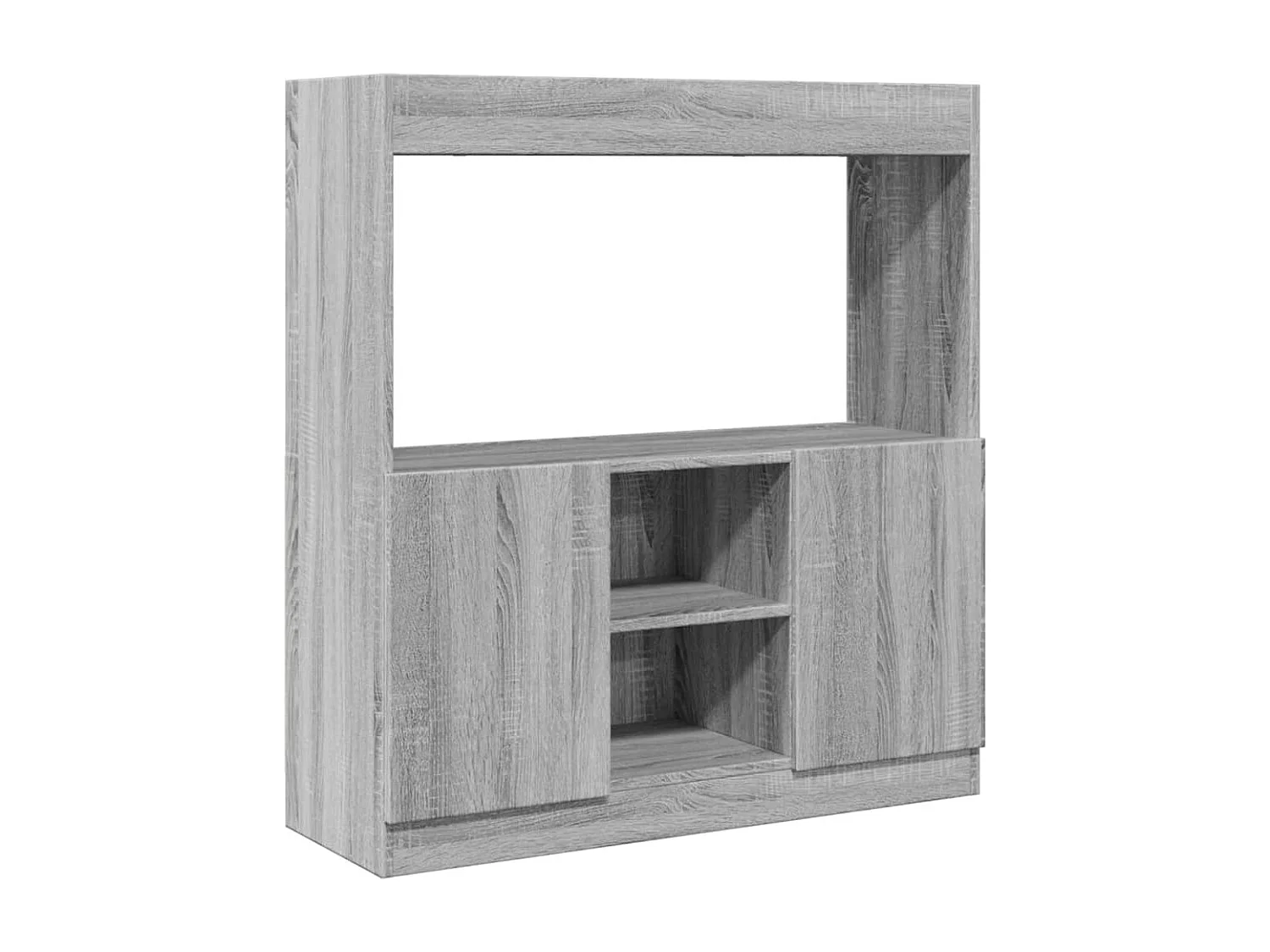 Buffet haut sonoma gris 92x33x100 cm bois d'ingénierie