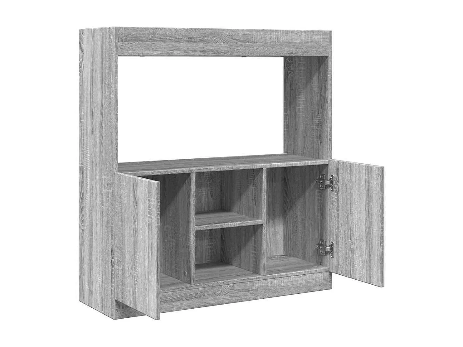 Buffet haut sonoma gris 92x33x100 cm bois d'ingénierie