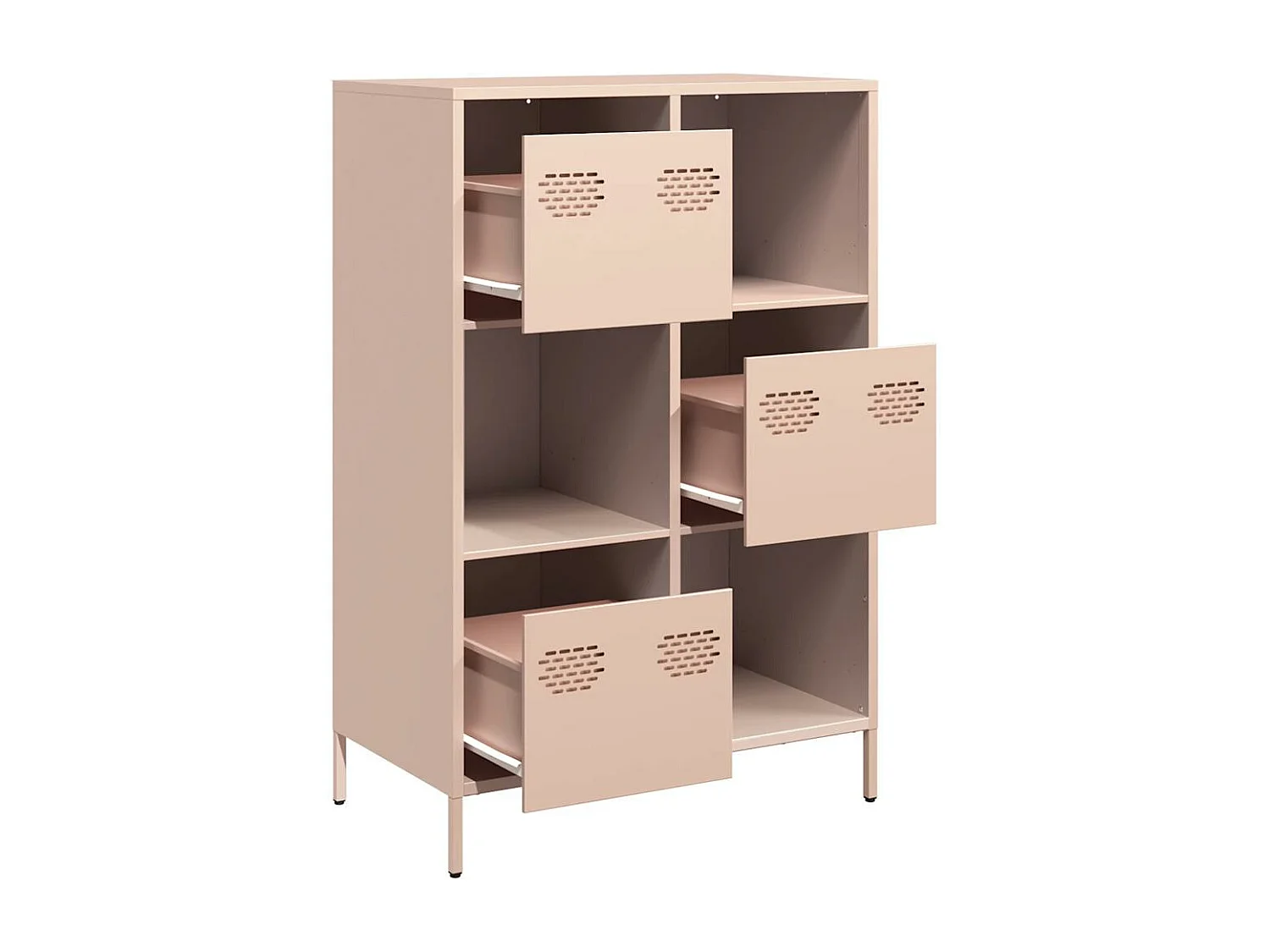 Buffet haut rose 68x39x103,5 cm acier