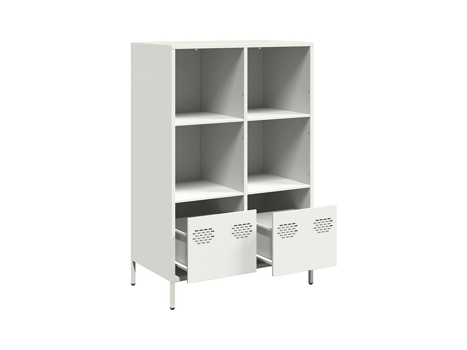 Hoge kast 68x39x103,5 cm staal wit